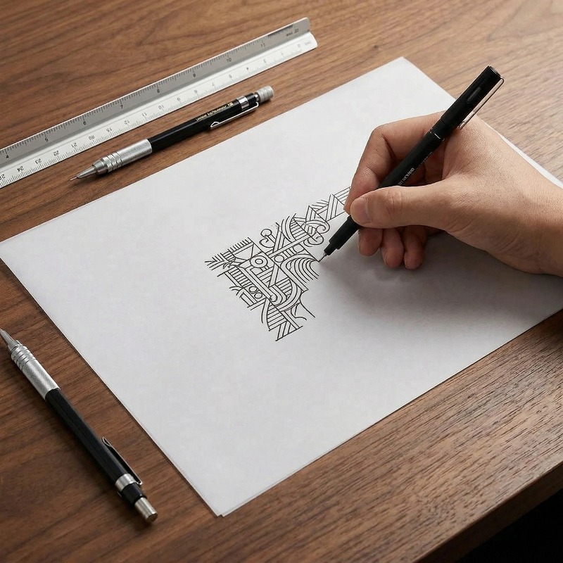 Home Office Layout - A4 Calligraphy Tracing Paper 100 Sheets
