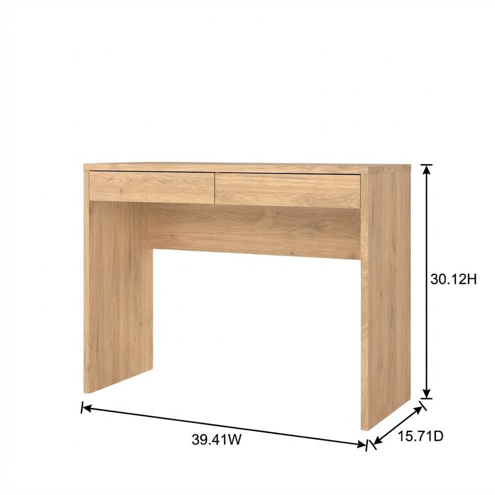 Brown Wood Desk With Drawers,  - Home Office Work Table recension och pris