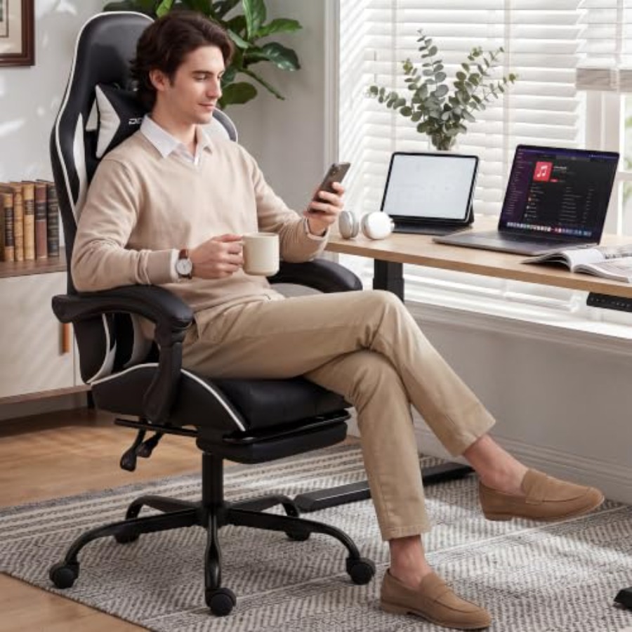Gaming Chair with Footrest, Er - Ergonomic Office Chair recension och pris