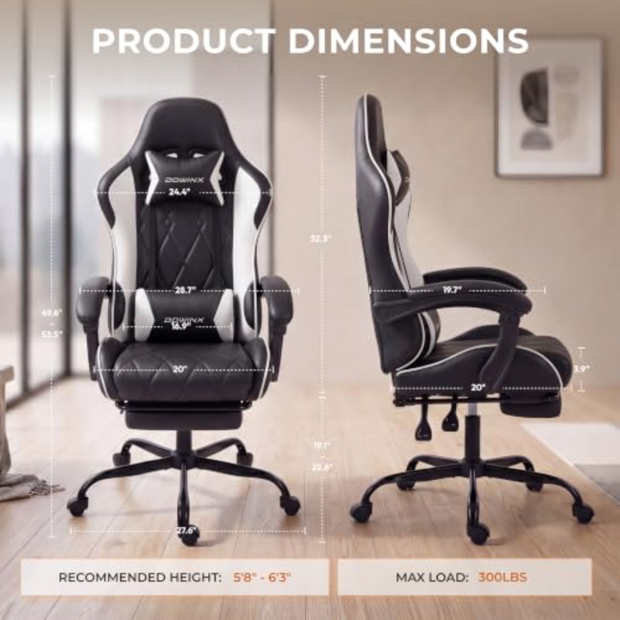 Gaming Chair with Footrest, Er - Ergonomic Office Chair recension och pris