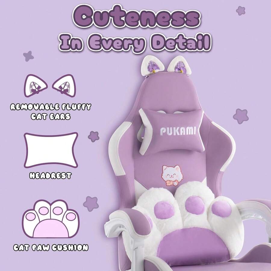 Pink Gaming Chair With Linked  - Ergonomic Office Chair recension och pris
