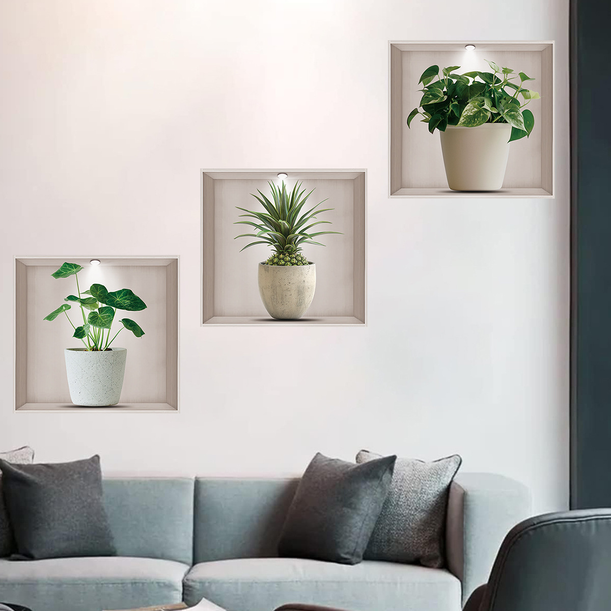 Flower Pots, Green Plants, Wal - Home Office Layout recension och pris