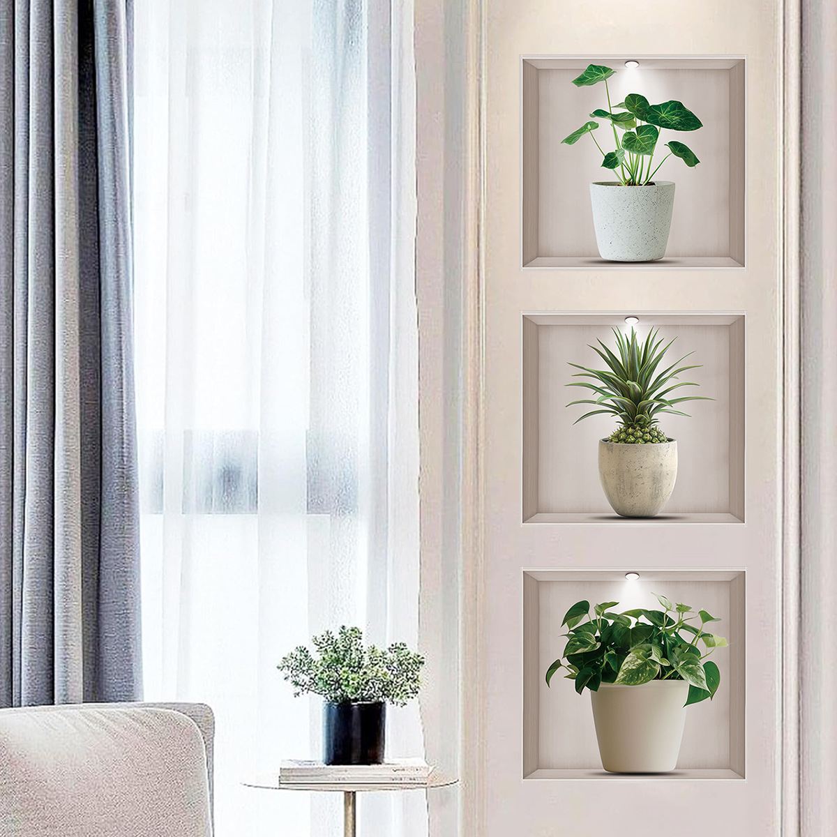 Flower Pots, Green Plants, Wal - Home Office Layout recension och pris