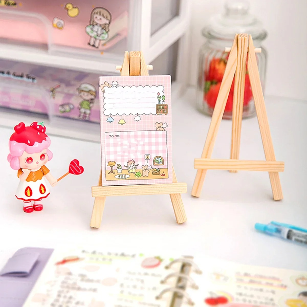 50/10pcs Wood Mini Easel Frame - Document Holder Stand recension och pris